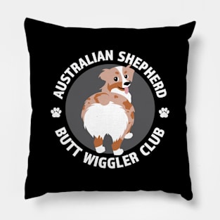 Australian Shepherd Butt Wigglers Club (Red Merle) Pillow