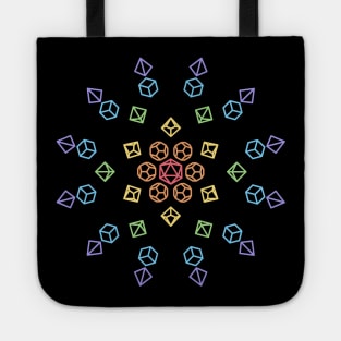 Starburst Rainbow Polyhedral Dice Tote