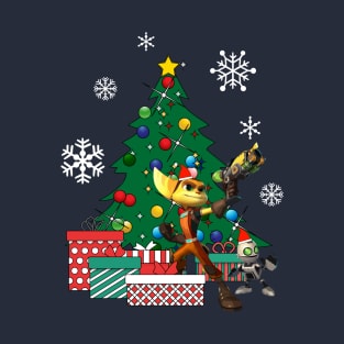 Rachet And Clank Around The Christmas Tree T-Shirt