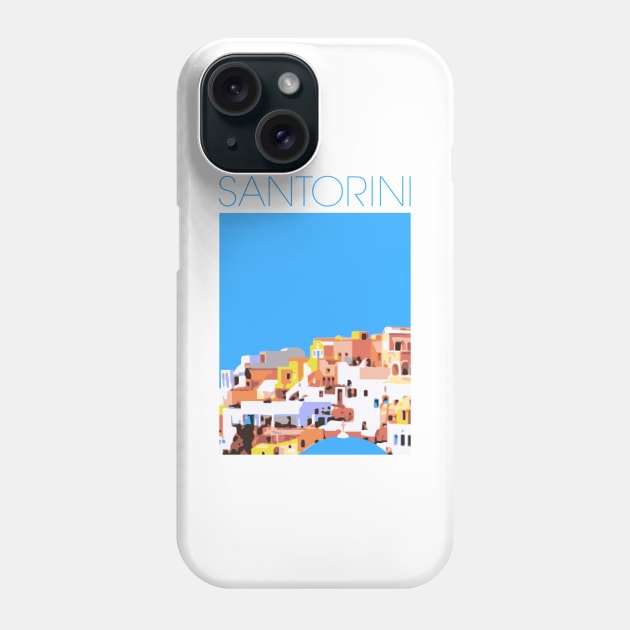Santorini Poster Phone Case by markvickers41