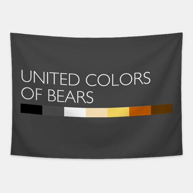 united colors of bears Tapestry by JayGeeArt