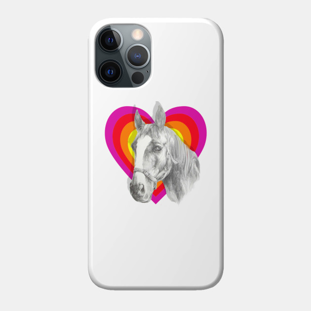 Horse in a heart! - Horse - Phone Case