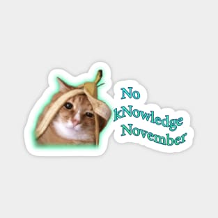 No kNowledge November NNN Cat Banana Meme Magnet