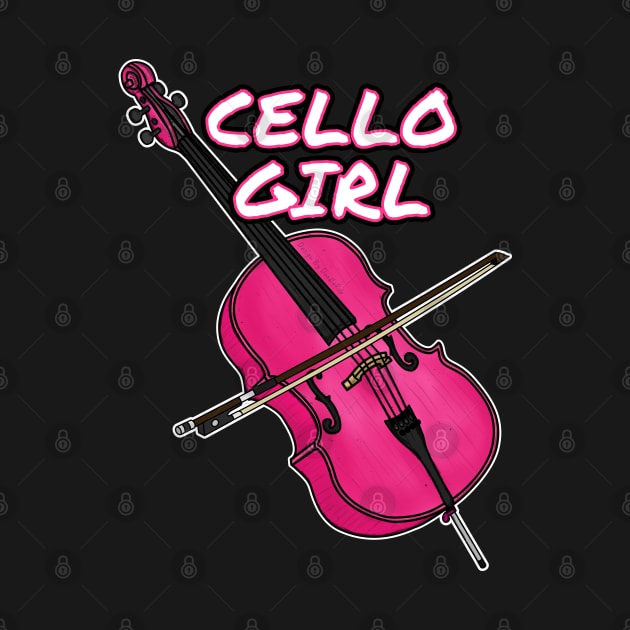 Cello Girl Female Cellist String Quartet Funny by doodlerob