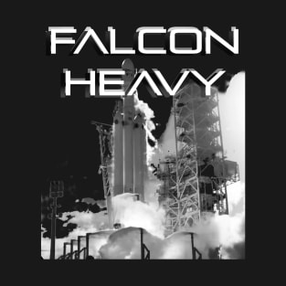 Falcon Heavy T-Shirt Falcon Heavy Tee version Black & White 02 T Shirt T-Shirt