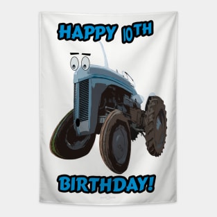 Happy 10th birthday tractor design Tapestry