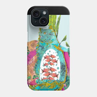 Fantasy Cat with Belly full of Fish Phone Case