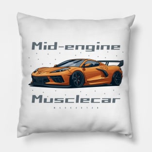 Mid-engine Corvette Pillow