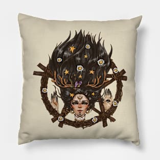 The Wild Moon Witch Witchcore Pillow