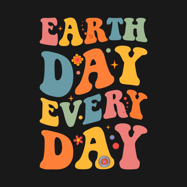 Earth Day Every Day Retro Vintage Sunset Happy Earth Day by TrendyStitch