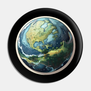 Fantasy Earth Globe Pin