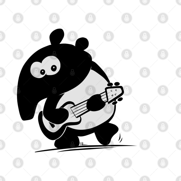 Funny Cute Musical Tapir Little Guitar Ukulele by SkizzenMonster