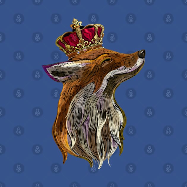 Royal fox by Rakos_merch