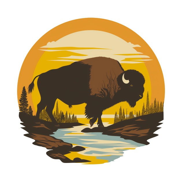 Yellowstone Bison Herd by Wintrly