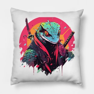 samurai lizard Pillow