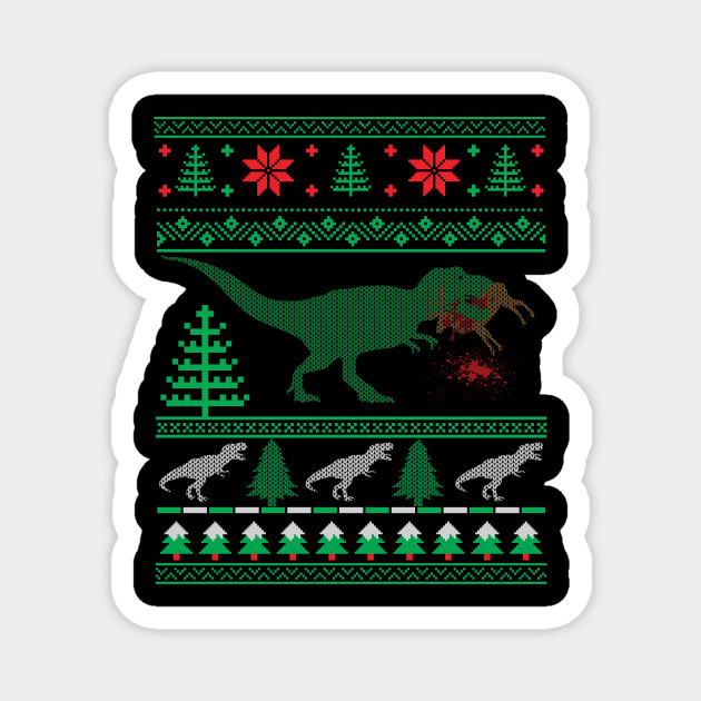 T rex eating reindeer sweater online