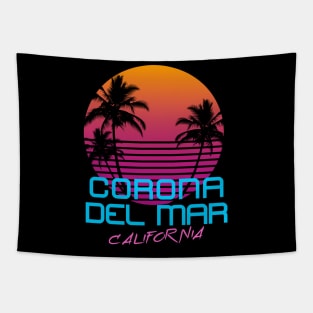 Corona Del Mar California Retro 80's Tapestry