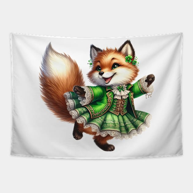 St Patricks Fox Tapestry by Chromatic Fusion Studio