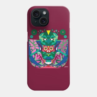 reina roja, the mayan red queen in ecopop pattern mandala Phone Case