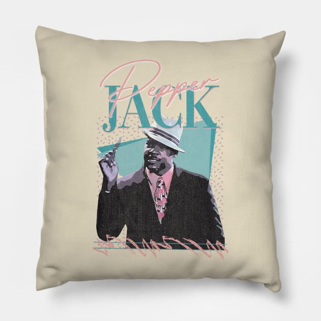 Pepper Jack 90s Retro Pillow by Sunny Legends