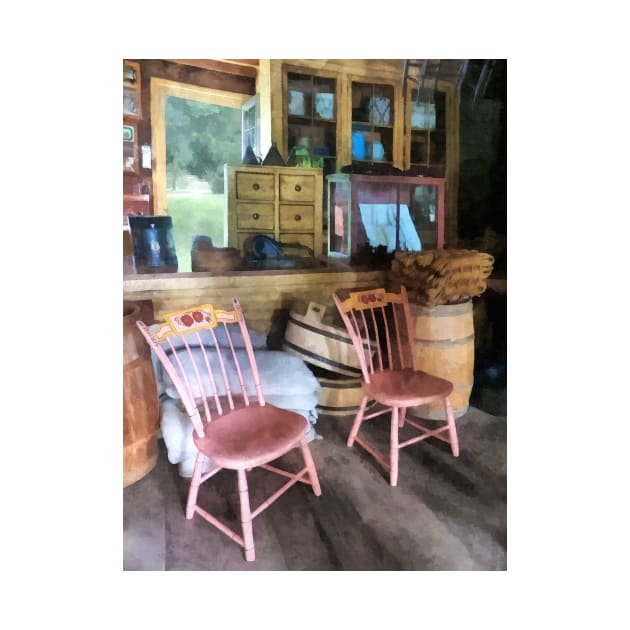 Two Pink Chairs in General Store by SusanSavad