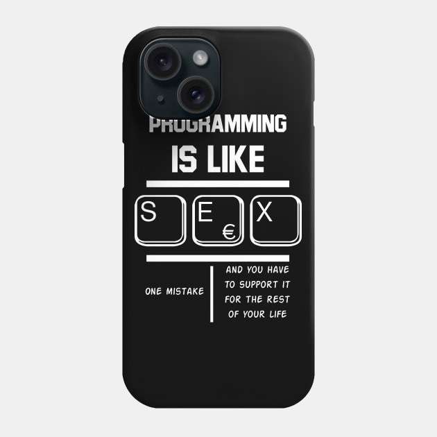 PROGRAMMING IS LIKE SEX Phone Case by rodmendonca