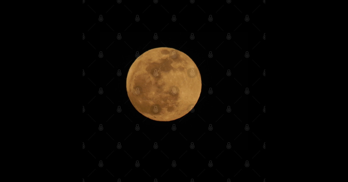 Yellow Moon - Moon - Sticker | TeePublic