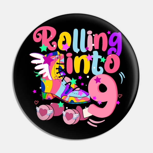 rolling into 9 - 9th birthday girl roller skates theme party Pin by savage land 