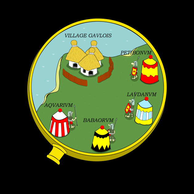 asterix and obelix magnifying glass + name by Stinos