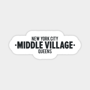 Middle Village Queens Logo - A Minimalist Tribute to Suburban Serenity Magnet