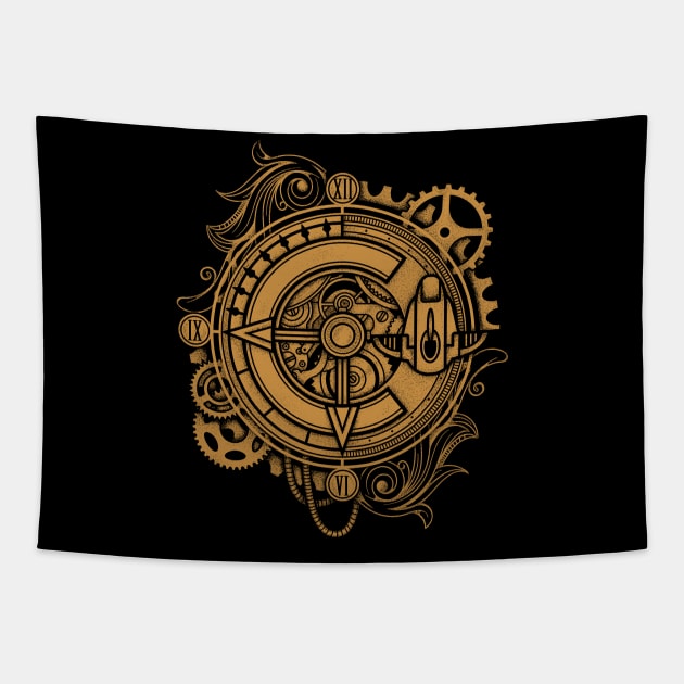 Chrono Trigger Clock Epoch Tapestry by shoden