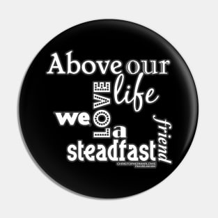 Christopher Marlowe Hero & Leander Friend Quote (B&W) Pin