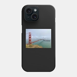 Golden Gate Bridge and Container Ship Phone Case