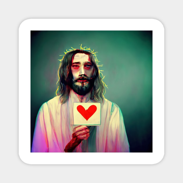 Jesus Love Magnet by LightStubble