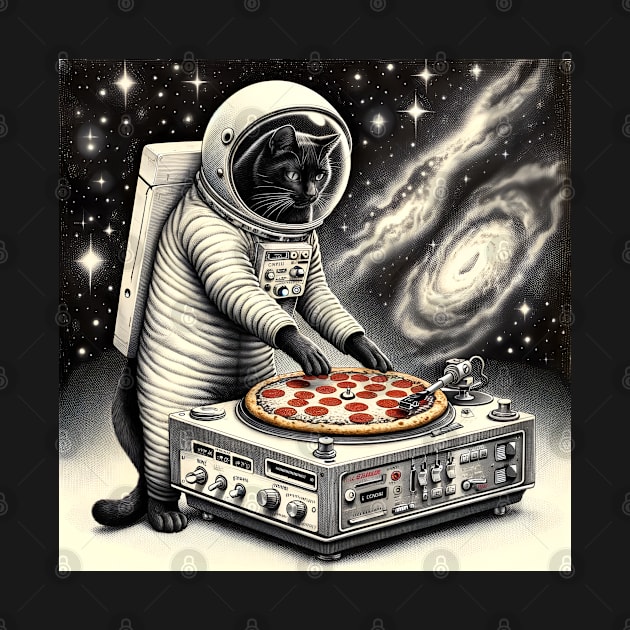 Dj Pizza Cat in Space by VisionDesigner