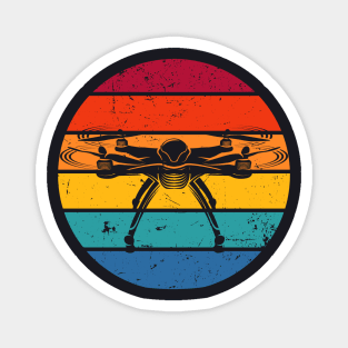 Retro Drone Pilot Gift Idea Magnet