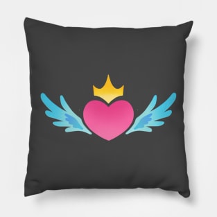 Winged Heart with Crown Pillow