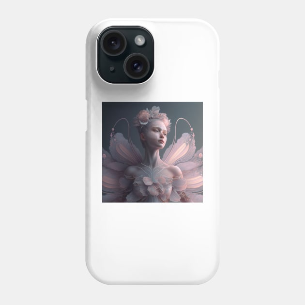 Portrait in Pastel Colors of A Fractal Ballerina Phone Case by daniel4510