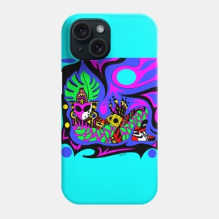 chak mool alien in aztec shoes pattern ecopop Phone Case