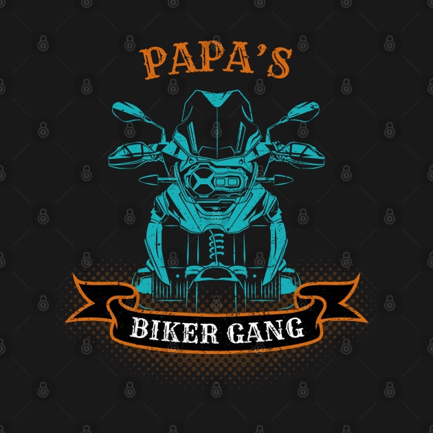 Papa's Biker Gang Father's Day by DwiRetnoArt99