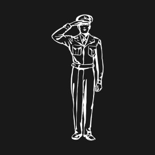 Military Figure and Military Salute T-Shirt