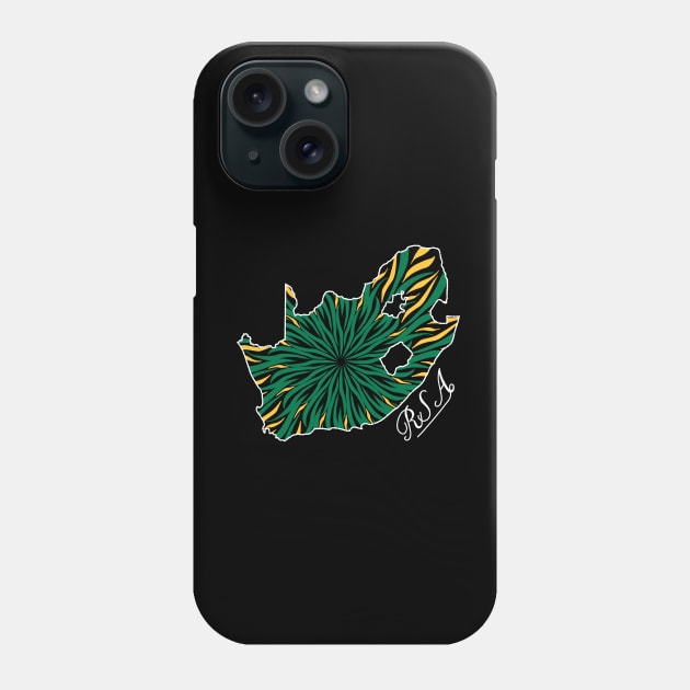 Green and Gold South Africa Phone Case by Hip Scarves and Bangles