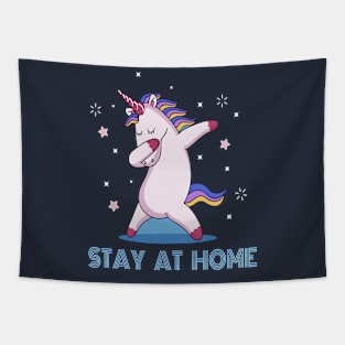Unicorn Stay At Home Tapestry