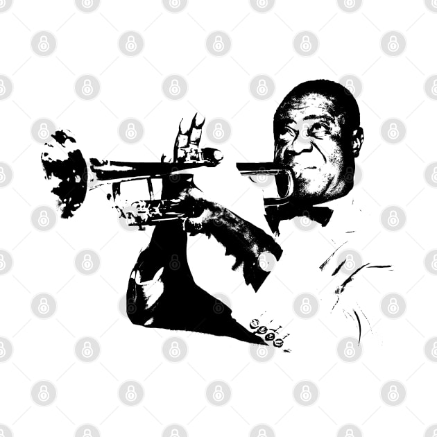 Louis Armstrong pop art portrait by phatvo