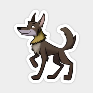 Cute Alpha Wolf Drawing Magnet