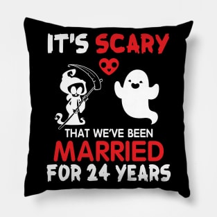 Ghost And Death Couple Husband Wife It's Scary That We've Been Married For 24 Years Since 1996 Pillow