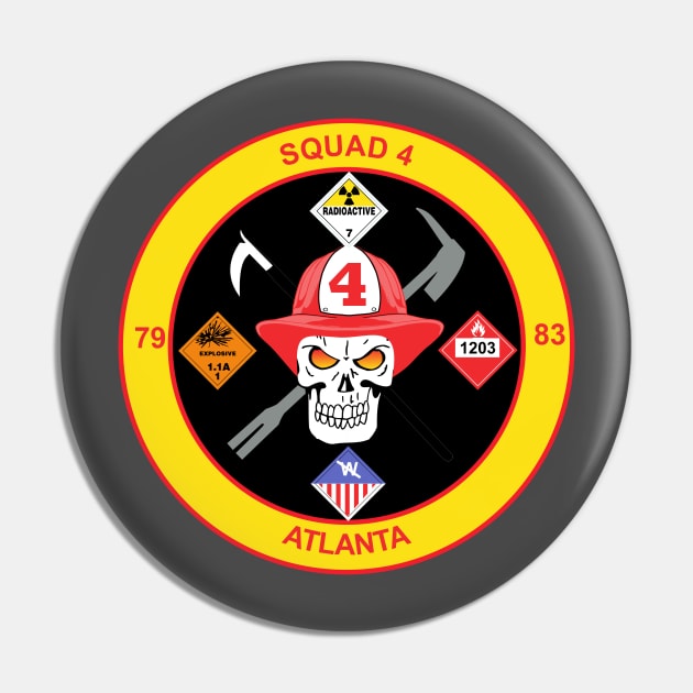 Atlanta Fire Department Squad 4 Pin by LostHose