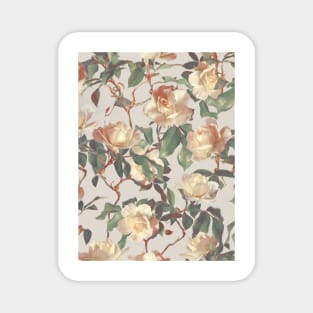 Soft Vintage Rose Pattern Magnet