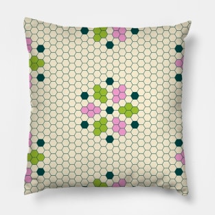 Green Hexy Tiles Pillow