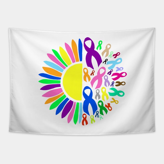 Awareness Ribbon Flower Tapestry by CaitlynConnor